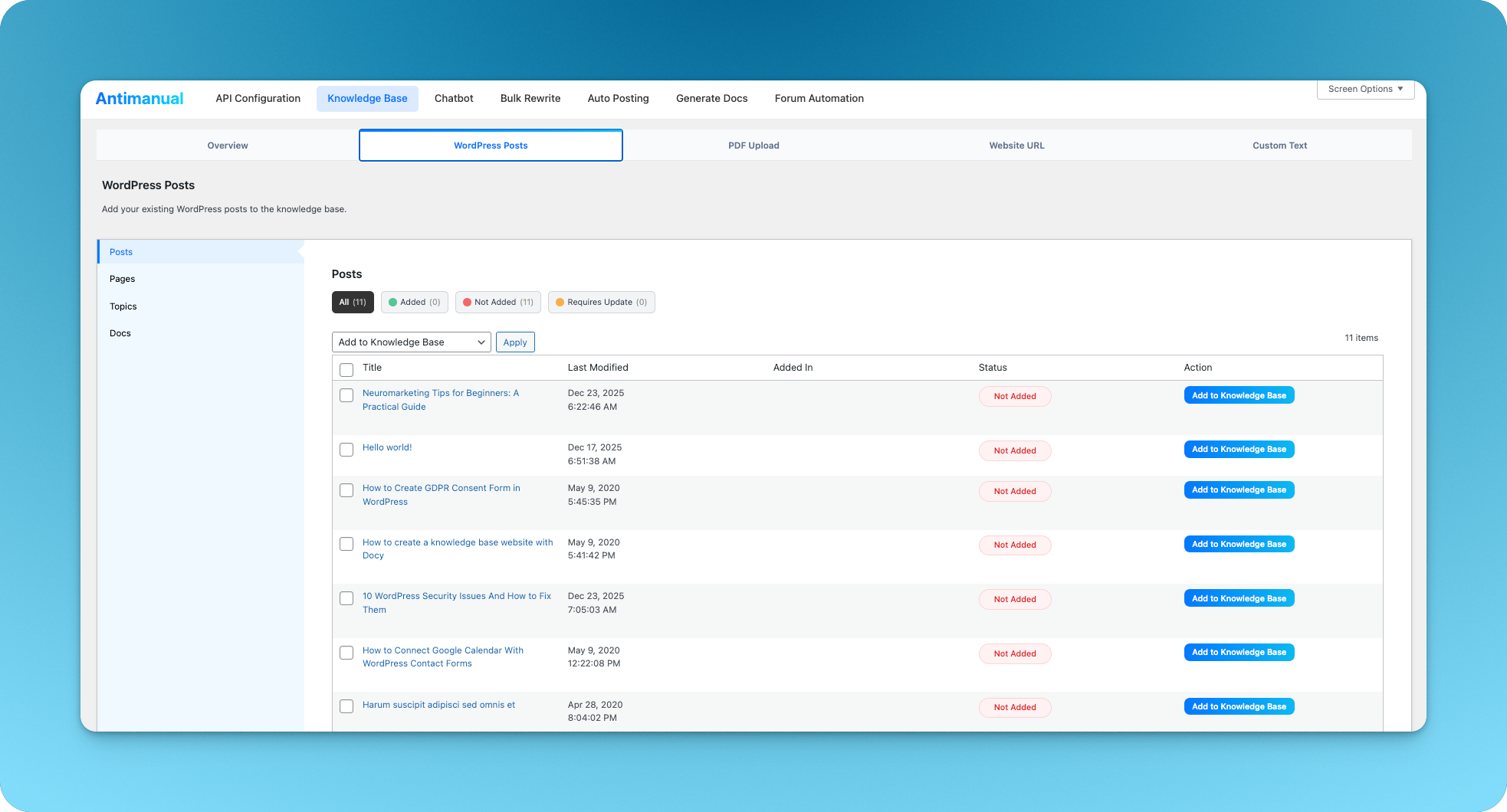 Train Your AI with Existing Knowledge in WordPress 